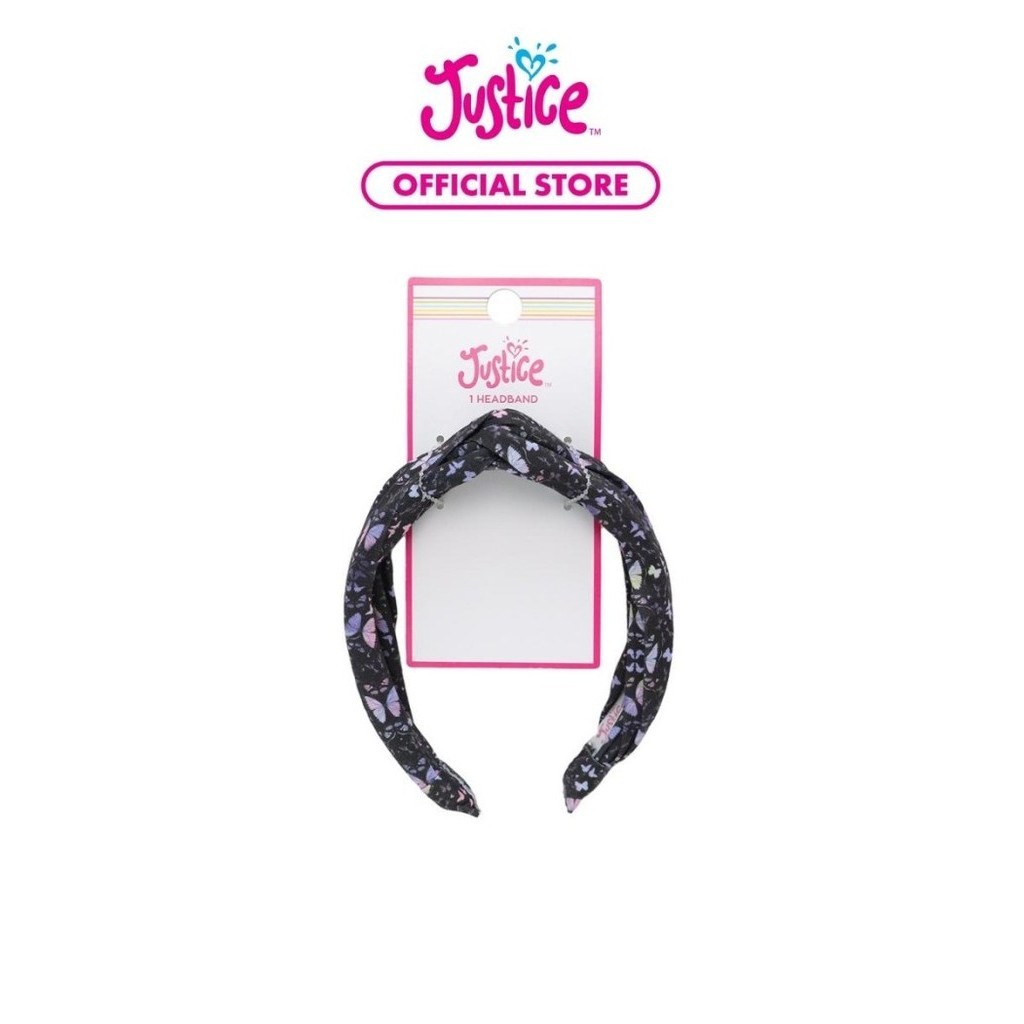 Justice Girls Butterfly Print Twist Headband - Bando Anak Perempuan