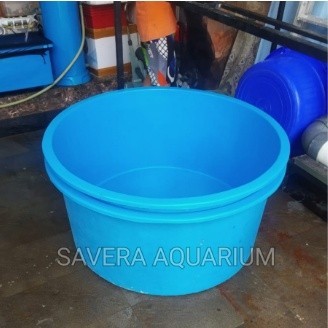 (JABODETABEK) BAK FIBER BULAT 100x50 CM - KOLAM BULAT KOI - FREE ONGKIR JABODETABEK