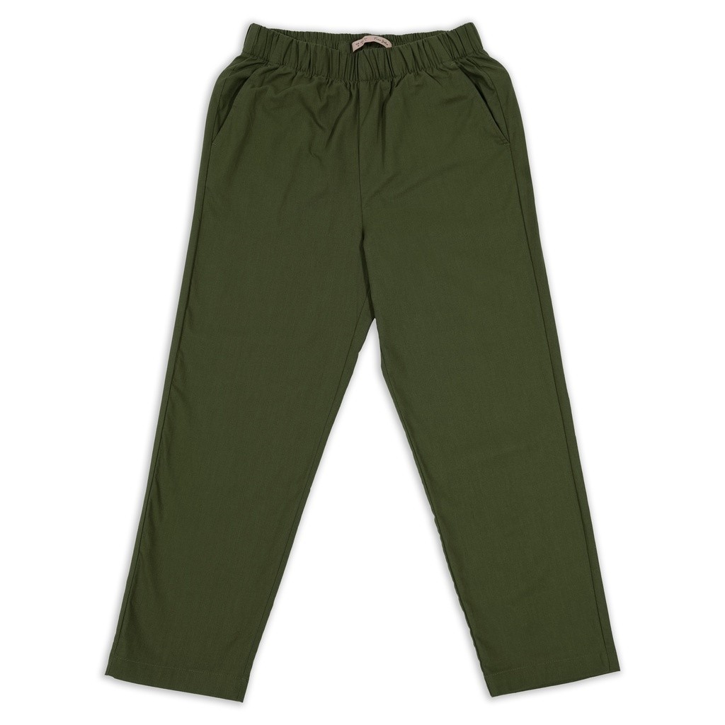[ONLINE EXCLUSIVE] Tres Jolie Celana Wanita Chino Ophelia Long Chinos Pants Olive Green