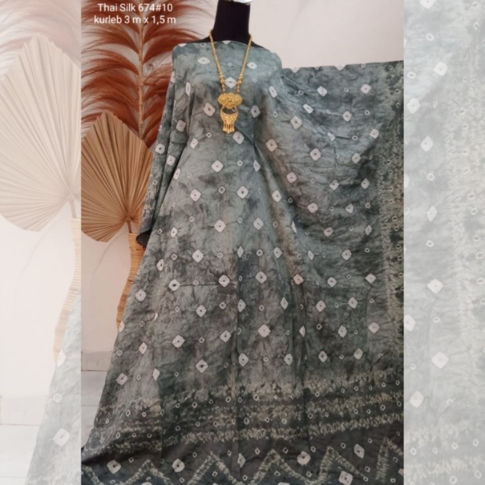 Naenggo Kain Jumputan Palembang 3 Meter Bahan Dasar Batik Handmade