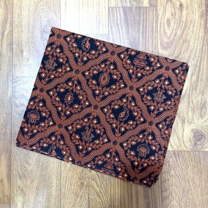 Naenggo Kain Batik Cap Sidomukti Sidoluhur Latar Coklat Hitam Jogja Solo