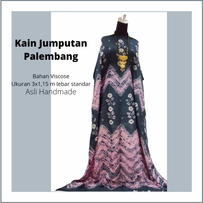 Naenggo Kain Jumputan Khas Palembang Bahan Viscose 3 Meter Asli Handmade
