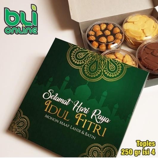 

Box Lebaran / Dus Idul Fitri / Kardus Kue Kering 25X25X5 Isi 10Pcs 017