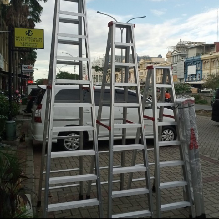 Tangga Lipat Aluminium 3 Meter / 300 Cm - Bahan Besar & Tebal