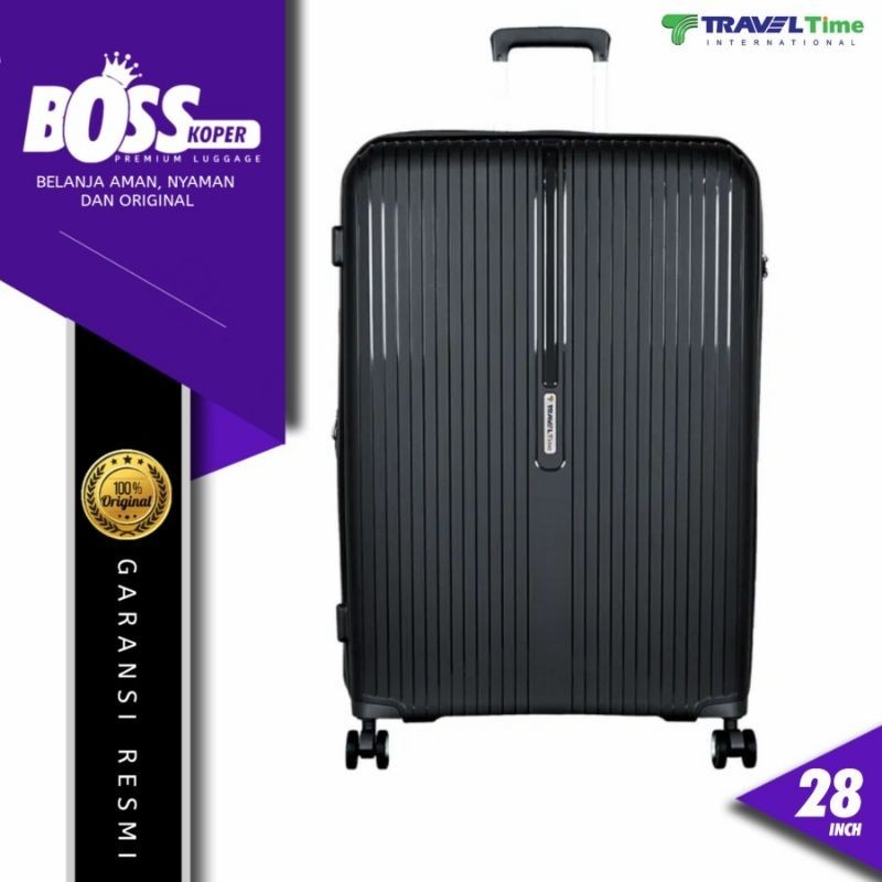 Koper 28 Inch Besar/Large TRAVEL TIME Hardcase Tahan Banting Expandable TSA Lock Original