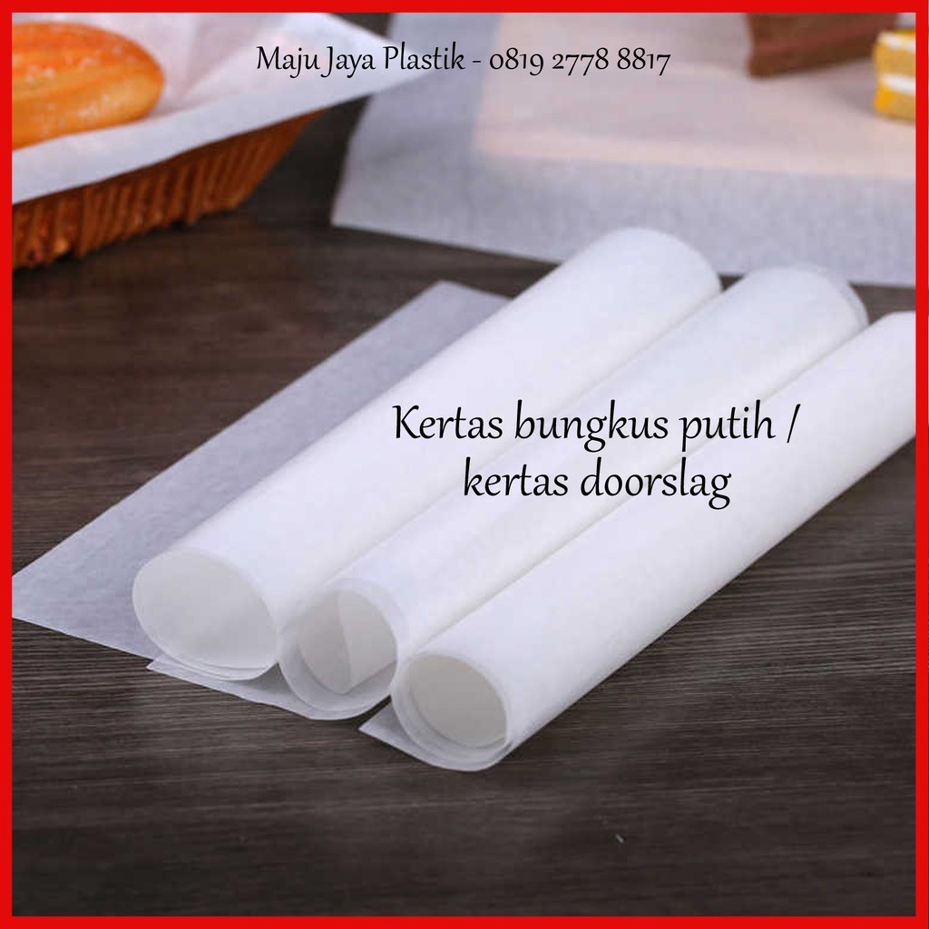 

JWD 50LEMBAR DOORSLAG BESAR 44X69 / DOORSLAG 25X69 / BUNGKUS BAJU SEPATU PACKING / DOORSLAG PUTIH