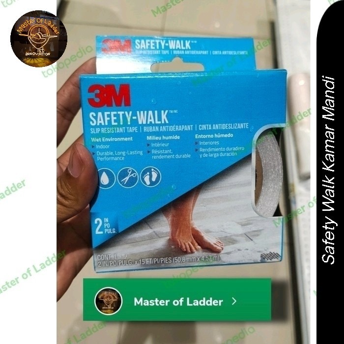3M Stiker Safety Walk Anti Slip Kamar Mandi Merk 3M Transparan
