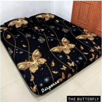 Seprei Homemade Motif Kupu, Butterfly Daun, Bunga Aesthetic, Ukur 120x200x20, 160x200x20, 180x200x20
