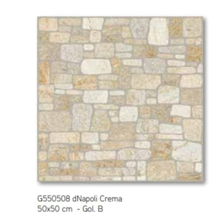 Keramik Garasi Roman dNapoli Crema Ukuran 50x50 grade A