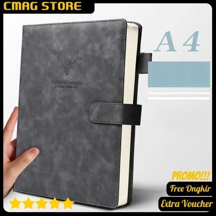 

Sale Terbatas Buku Diari Diary Book Journal Notebook Cover Kulit Magnetic Buckle A4
