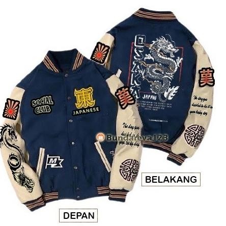 Jaket Baseball Varsity - Jaket Varsity Baseball Pria Wanita Kamikaze Rasyaulil12