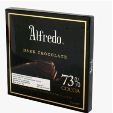 

ALFREDO 75% DARK CHOCOLATE COCOA COKLAT HITAM IMPORT