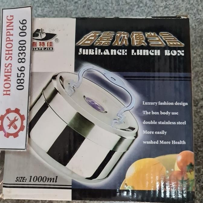 Lunch Box Stainless Steel Kotak Makan Termos 1000Ml