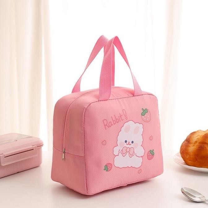 Tas Bekal Tb09 Kelinci Bear Korea Style Cute Rabbit Lunch Bag Bento