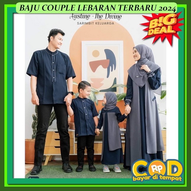 Baju Couple Pasangan Lebaran One Set Cuple Syari Hari Raya Ggamis Kondangan Cupel Gamiss Srambitan A