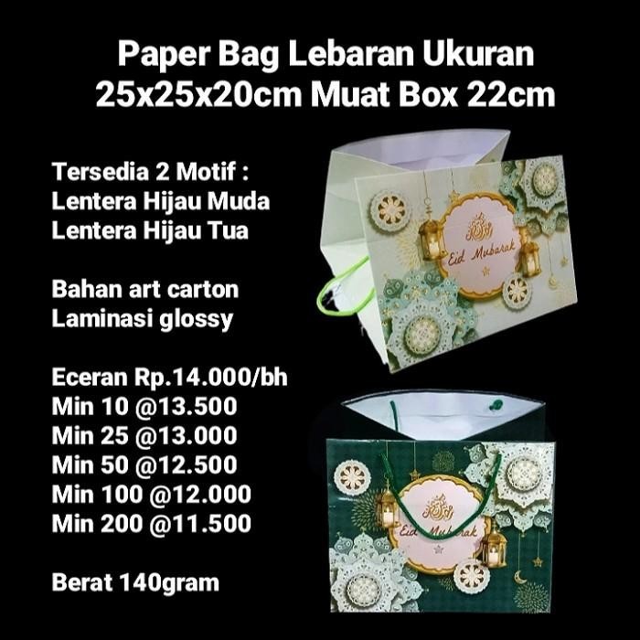 

Paper Bag Lebaran Ukuran 25X25X20Cm Muat Box 22Cm 049