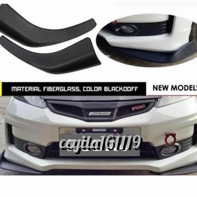 [New Ori] Winglet Lips Bumper Diffuser Depan Mobil Grand Max/Luxio Hitam