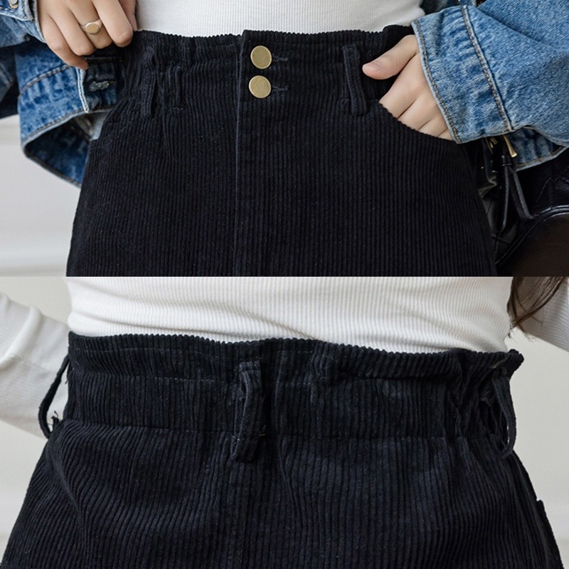 AMD KARAKOREA 305-1 CORDUROY VELVET LONG SKIRT/KOREAN WOMEN SKIRT/MAXI SKIRT LNI