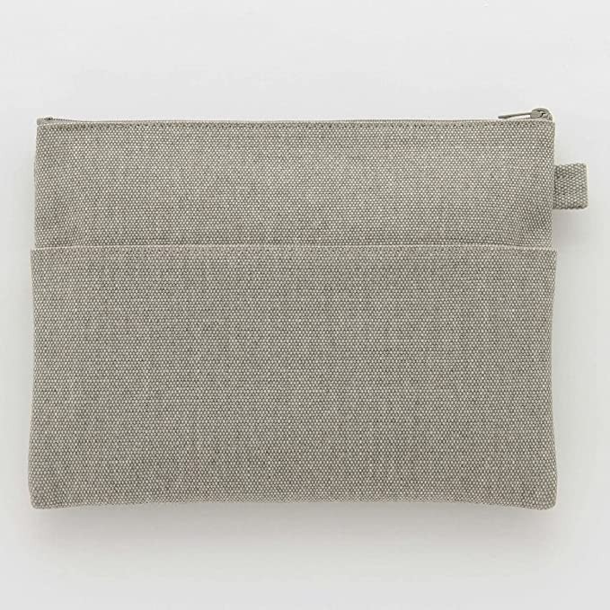 

Muji Canvas Flat Type Case - Tempat Pensil / Kantong Serbaguna