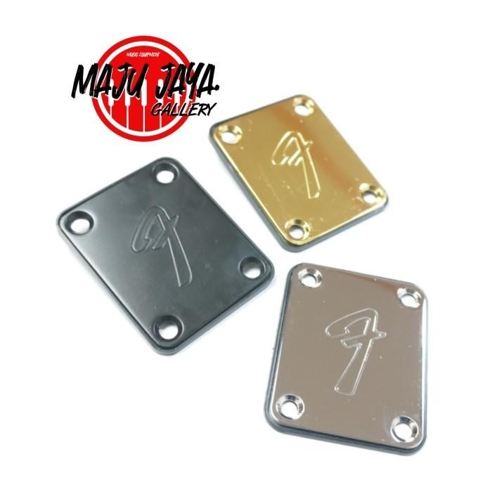 neck plate gitar or bass model fender logo F No squier Best Seller