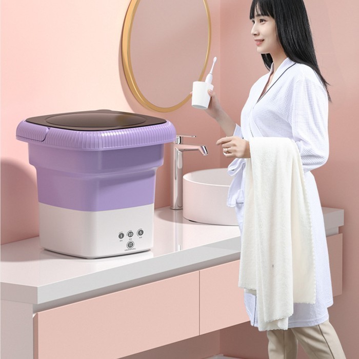 betulan murah Mesin Cuci pengering Farge mini Lipat laundry washing machine portable