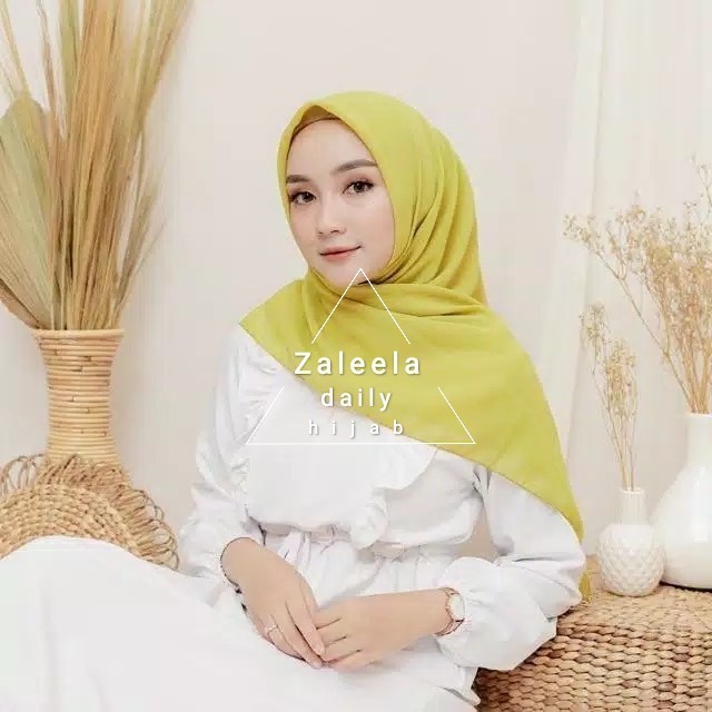 [Aksess Hijab] Kerudung Segi Empat Polos 60 Warna (Lemon/Lime)