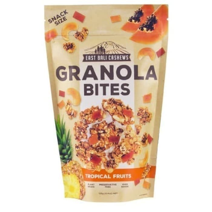 

East Bali Cashews Granola Bites TROPICAL FRUITS 125 GR
