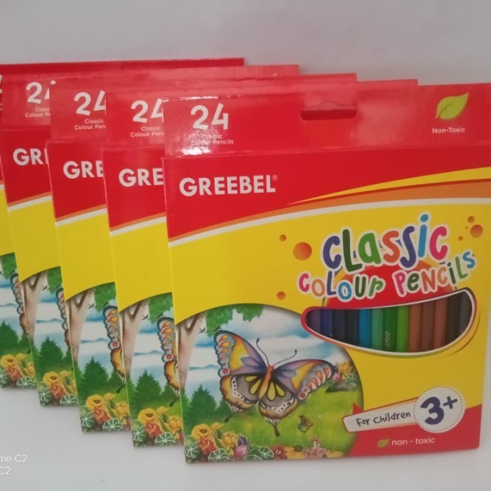 

Nikmati Pensil Warna | Colour Pencil Greebel 24 Warna Clasic Panjang 7024 Bagus