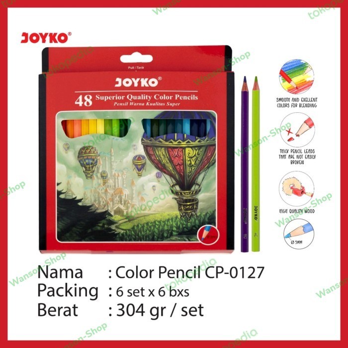 

Produk Pensil 48 Warna Joyko Cp-0127 / Pensil Warna Joyko 48 Diskon
