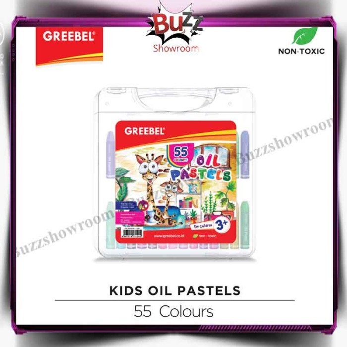 

Murah Kids Oil Pastel Crayon Greebel 55 Warna Krayon Anak 55W Gilaa!!!
