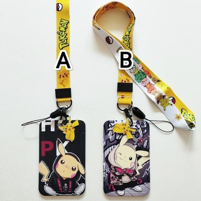 

Best Sales Pikachu Pokemon Id Card Holder Lanyard 1 Name Tag Gantungan Kalung Original