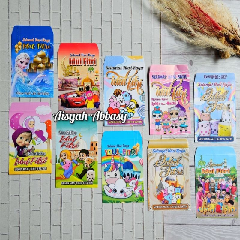 

Amplop ampau lebaran Kartun karakter F isi 80 lembar 8 gambar