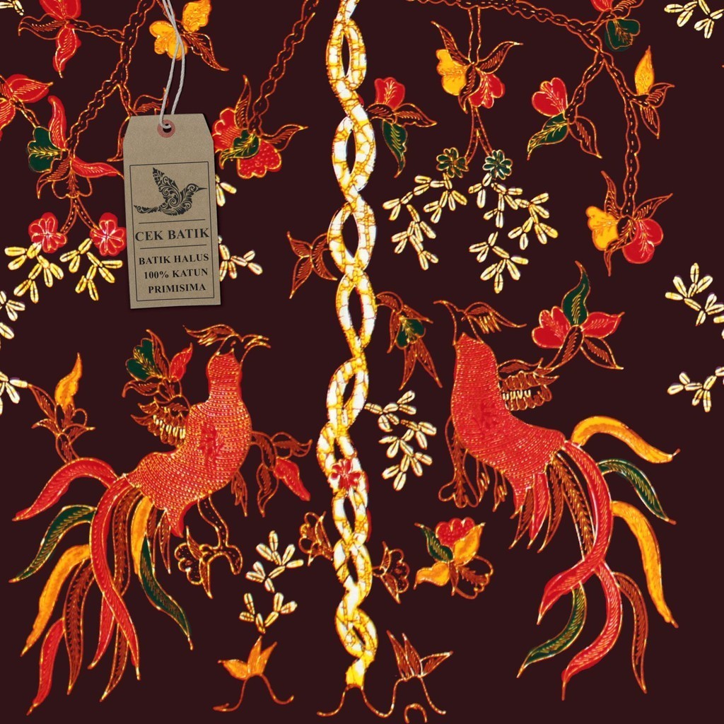 Kain Batik - Motif Ayam Madura (Merah Hati)