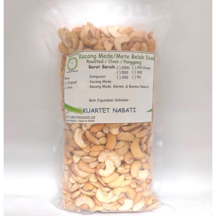 

New 500G Roasted Mede/ Mete Kacang Mede Sulawesi Belah 2 Rasa Ori /Asin Pengiriman Cepat