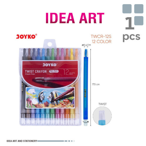 

Bergaransi Krayon Putar Twist Crayon Joyko Twcr-12S 12 Warna Terbatas