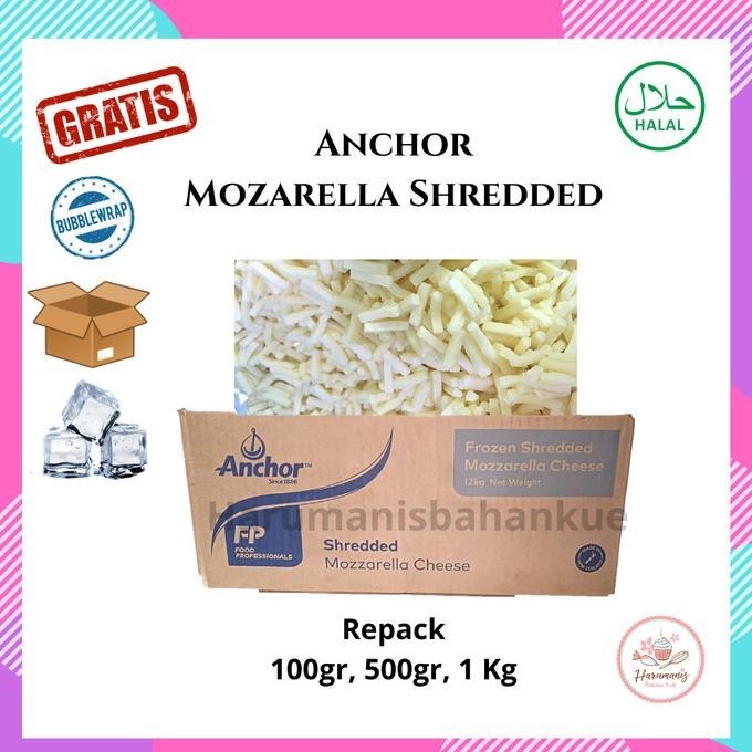 

*#*#*#] Keju Anchor Shredded Mozarella Parut 100gr