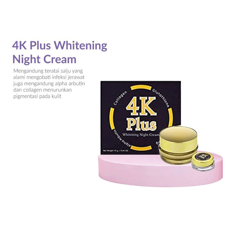 [ONLINE EXCLUSIVE] 4K Plus Whitening Cream (BB Cream, Day Cream, Night Cream, Goji Berry, Berry