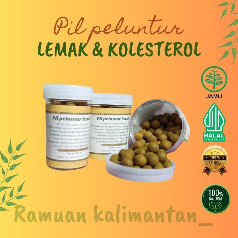 

PIL PELUNTUR LEMAK & KOLESTEROL // POT 50ML ISI +-100 BUTIR