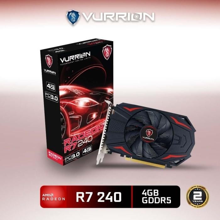 VGA AGS VURRION AMD RADEON R7 240 4GB GDDR5 128bit REAL CAPACITY Berkualitas
