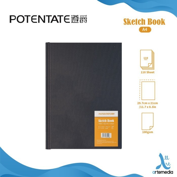 

Potentate Sketchbook A4 110 Sheets 100Gsm Kertas Buku Gambar & Sketsa