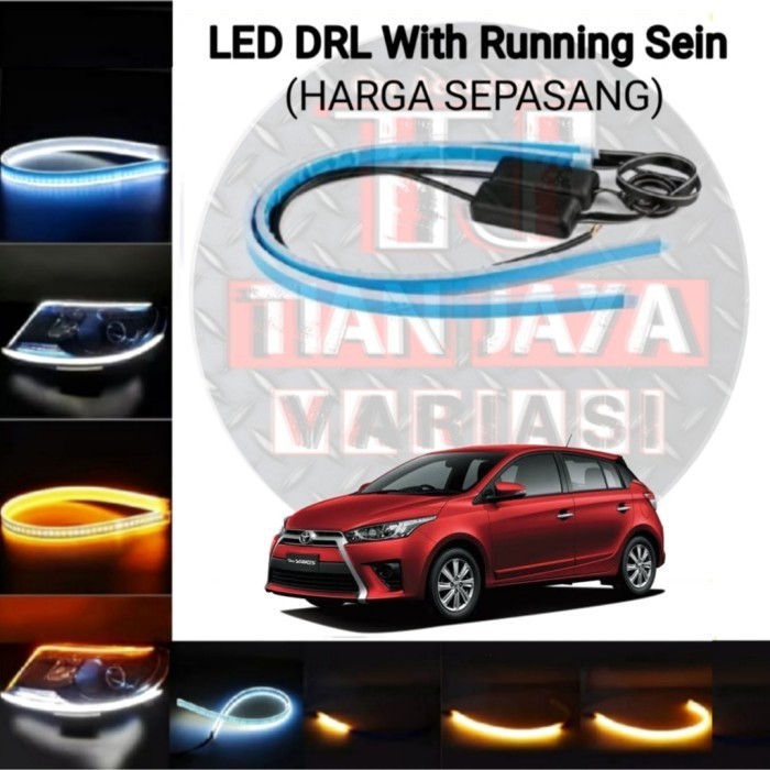 LAMPU ALIS MOBIL YARIS LELE 2014- LED DRL HEADLAMP SEIN JALAN SEPASANG