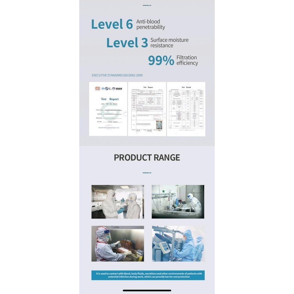 BAJU APD COVID 19 / BAJU PELINDUNG APD / PAKAIN APD HAZMAT ANTI VIRUS