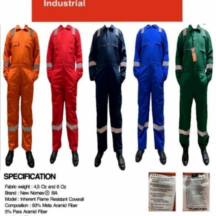 COVERALL NOMEX IIIA / WAREPACK BAHAN ANTI API / COVERALL PERTAMINA