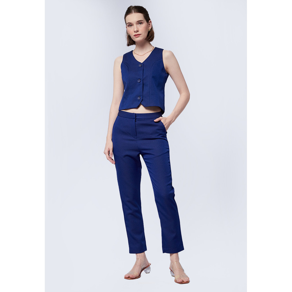 Executive Skinny Fit Knit Pants Navy