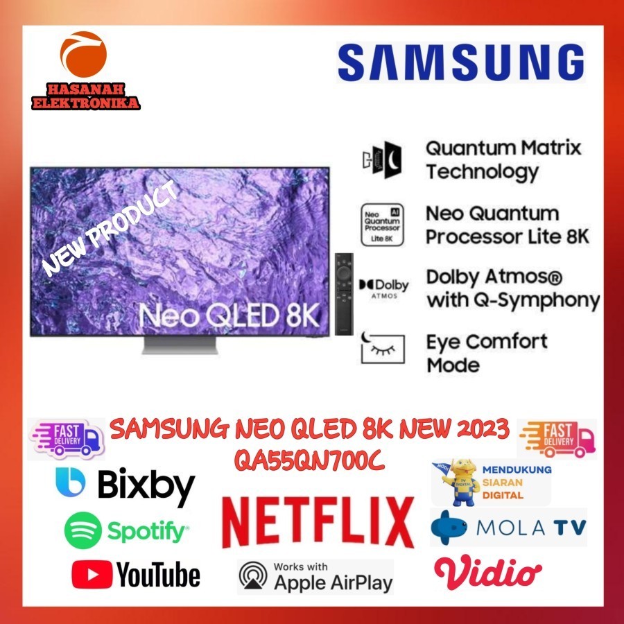SAMSUNG QA55QN700C NEO QLED 8K SMART TV 55 INCH NEW 2023