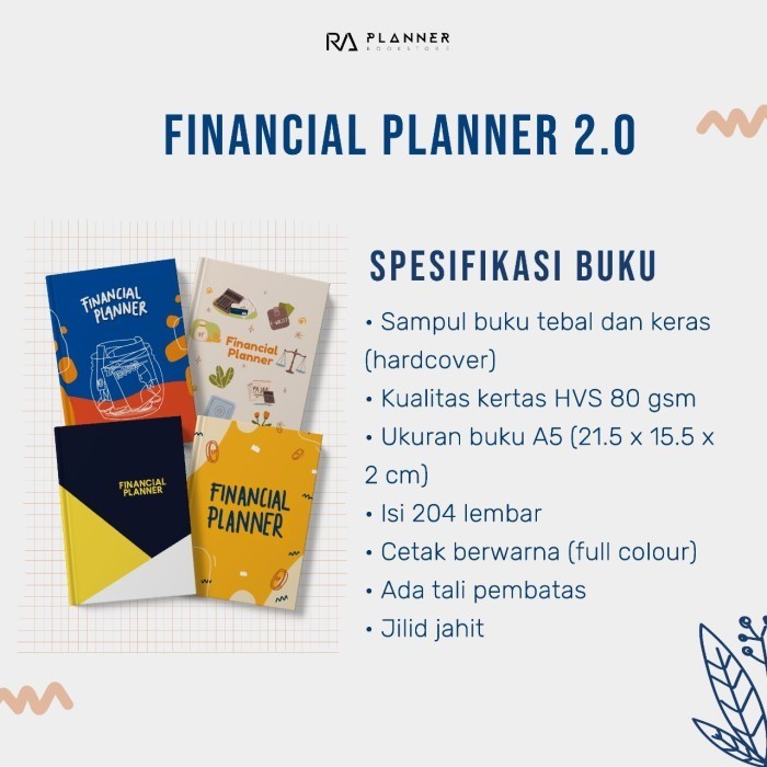 

BARANG TERLARIS Financial Planner uang planner by RA Planner Ukuran A5 Hardcover