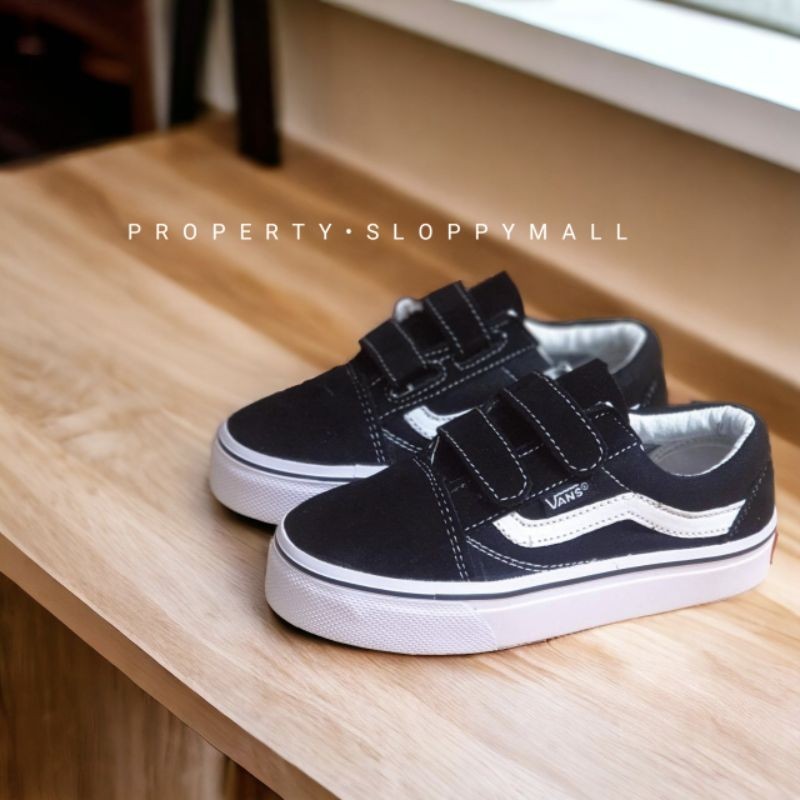 SLOPPYMALL - Sepatu Sekolah Anak Laki Laki Perempuan Tanpa Tali