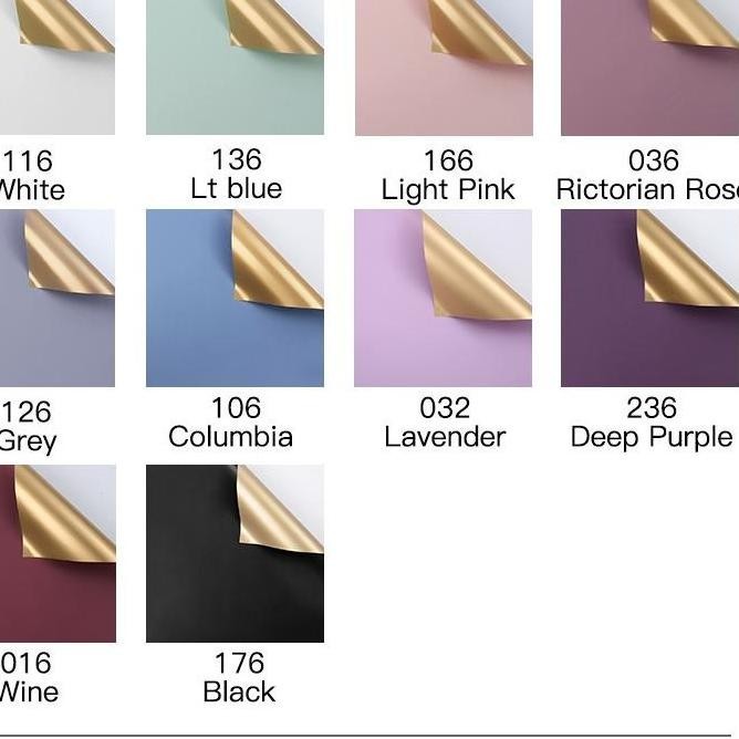 

Gaya yang mencerminkan identitas Anda." Flower Wrap 2 Side GOLD/ kertas bunga/ Kertas Bucket ||