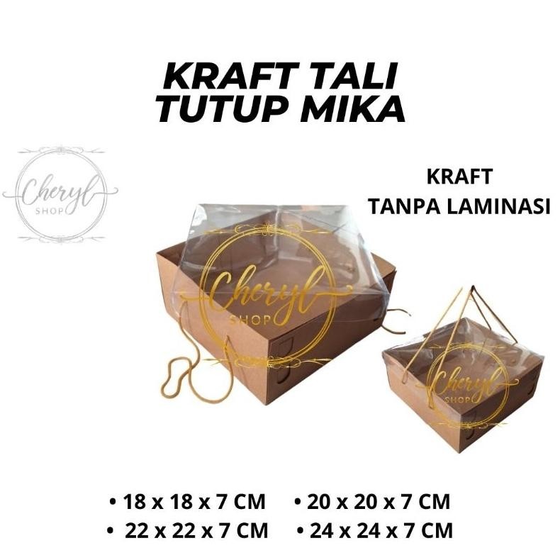 

Desain yang tak hanya indah, tapi juga terjangkau." [ 10 PCS ] DOS / DUS KUE KRAFT TALI TUTUP MIKA TINGGI 7 CM UK 18 CM, 20 CM, 22 CM, 24 CM / Karton Box Kotak Hampes Kraft Mika Tali ||