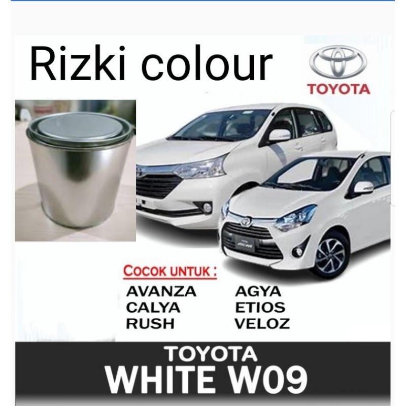 Cat Toyota Avanza Calya Rush Agya Atios Veloz Putih W09 Cat Putih Solid Toyota PU 1kg